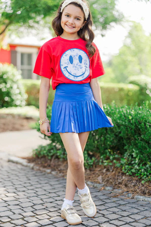 Girls: The Sadie Royal Blue Skort | The Mint Julep Boutique