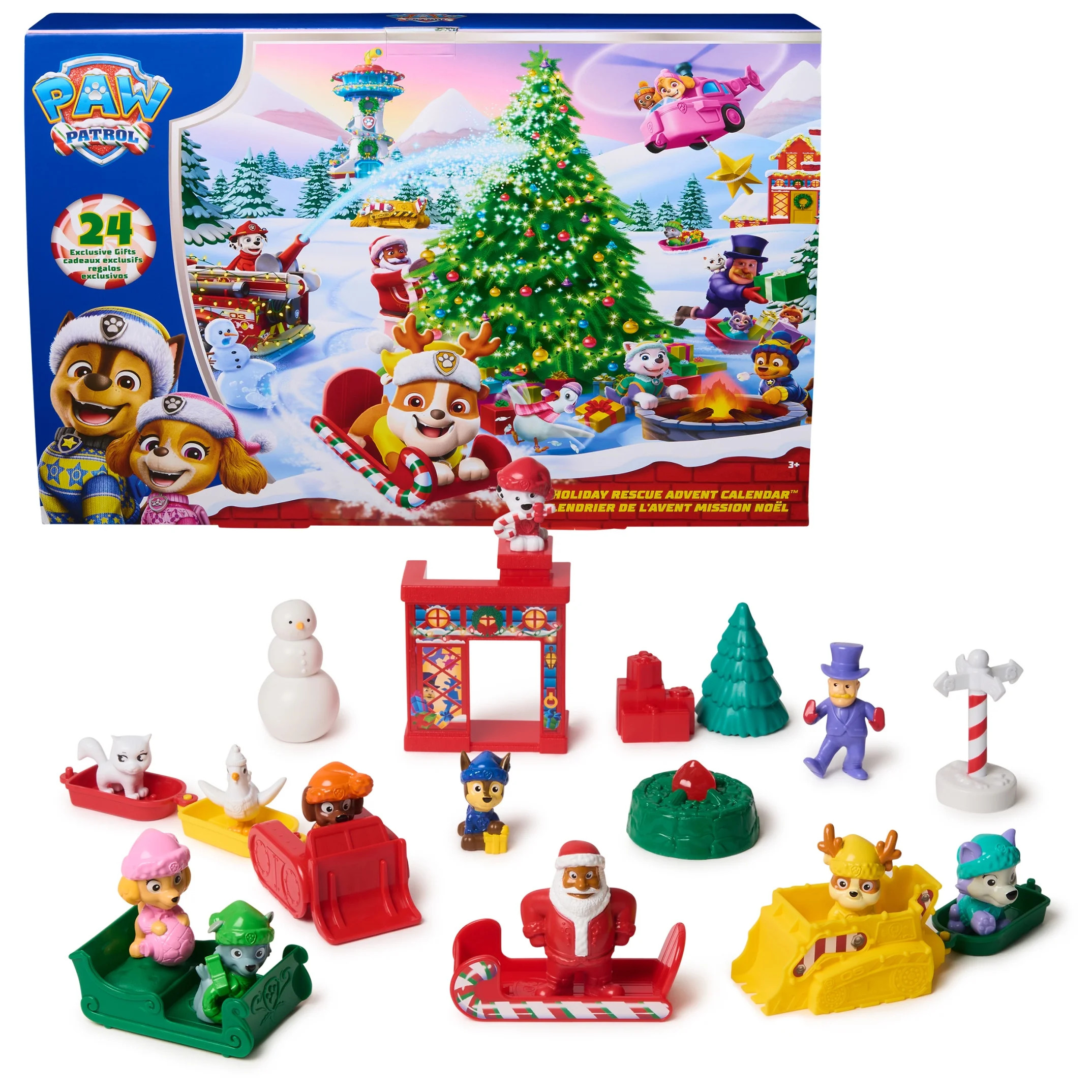 PAW Patrol Holiday Rescue Advent Calendar with Surprise Toys and Festive Accessories | Walmart (US)