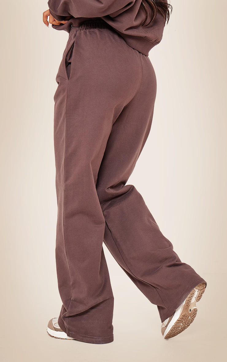 Aubergine Premium Printed Straight Leg Sweatpants | PrettyLittleThing US