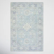 Blakesburg Performance Light Blue / Ivory Rug | Wayfair North America