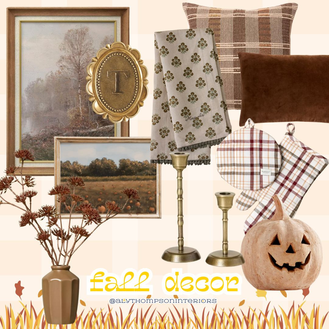 Fall Decor | Fall Finds | Plaid | Autumn Colors | Porch Decor | Wall Art | Brass candlesticks | Pumpkins 

 #LTKSeasonal #LTKHome #LTKFindsUnder100