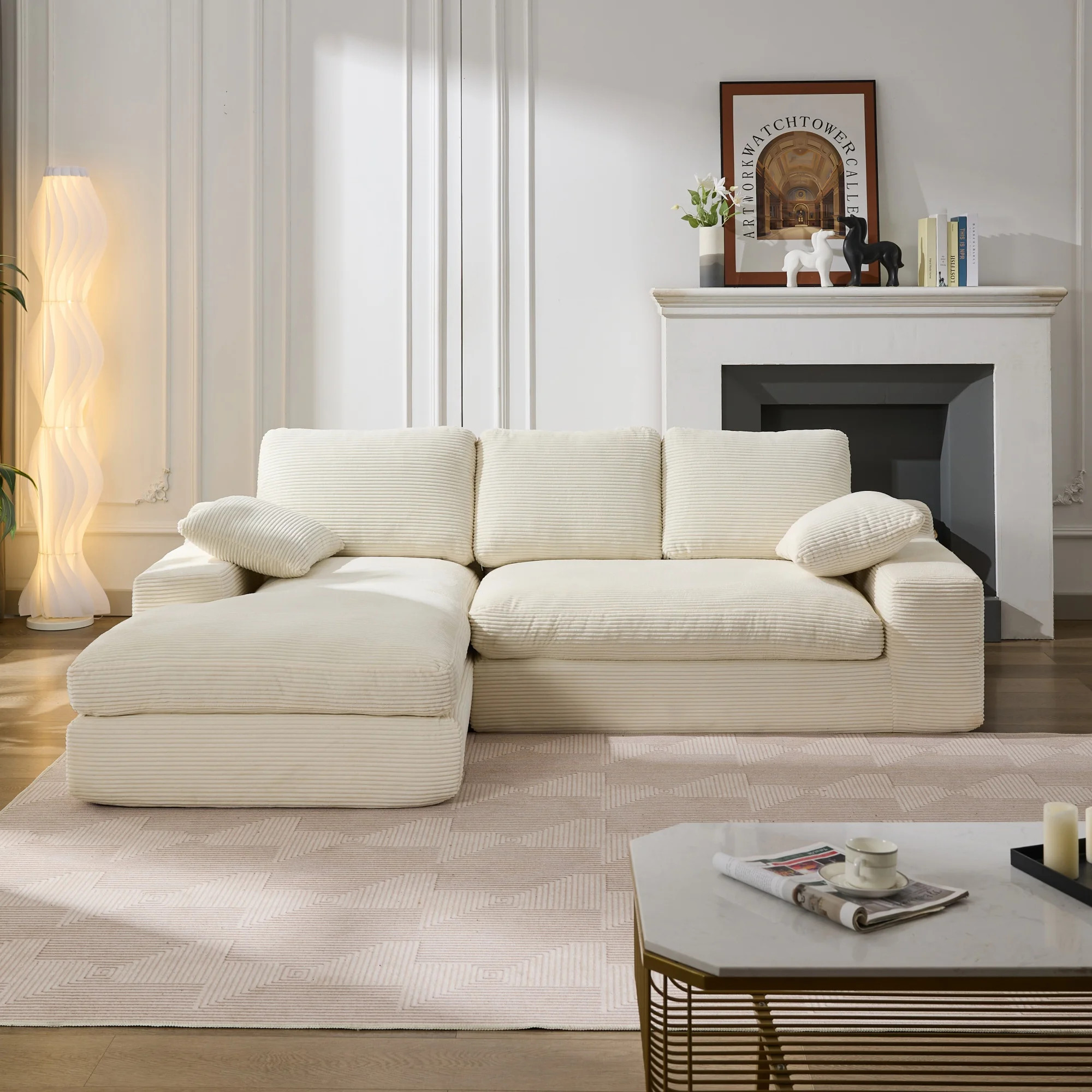 GNIXUU 99*69" Modular L-Shape Sectional Sofa Set, Modern Minimalist Style Couch, 2 PC Free Combin... | Walmart (US)