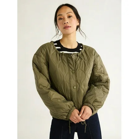 Free Assembly Women s Quilted Parachute Jacket  XS-XXL | Walmart (US)