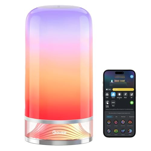Govee RGBIC Smart Table Lamp 2, Touch Bedside Small Table Lamp Work with Matter, Alexa, LED Desk Lamp with 64 Scene Modes, Color Changing Lamp for Bedroom Living Room Dimmable Night Light(Corded) | Amazon (US)