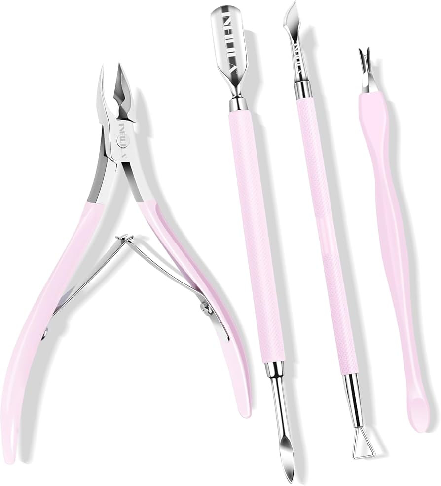 NXJ INFILILA Cuticle Remover Kit 4Pcs, Cuticle Remover Cuticle Trimmer Set Cuticle Pusher Nail Sc... | Amazon (US)