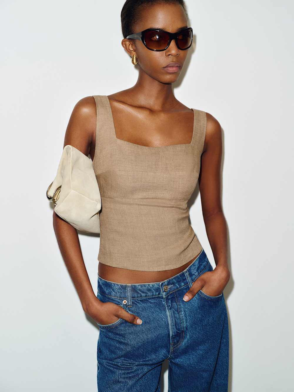 Clarence Linen Top | Reformation (Global)