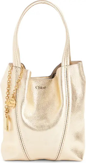 Small Spin Metallic Leather Tote | Nordstrom