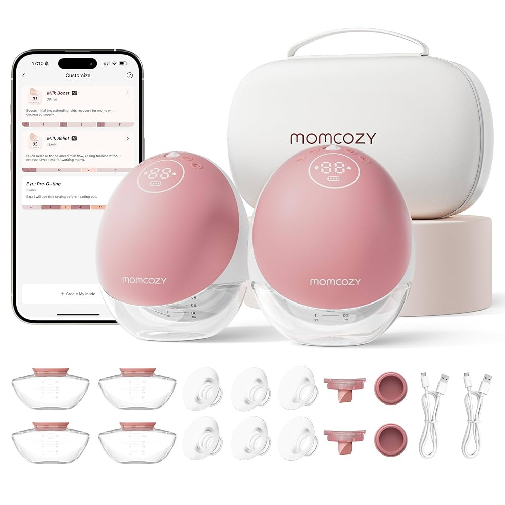 Momcozy Breast Pump Hands Free Upgraded Mobile Flow | M9, App Discreet Control with Personalized ... | Amazon (US)
