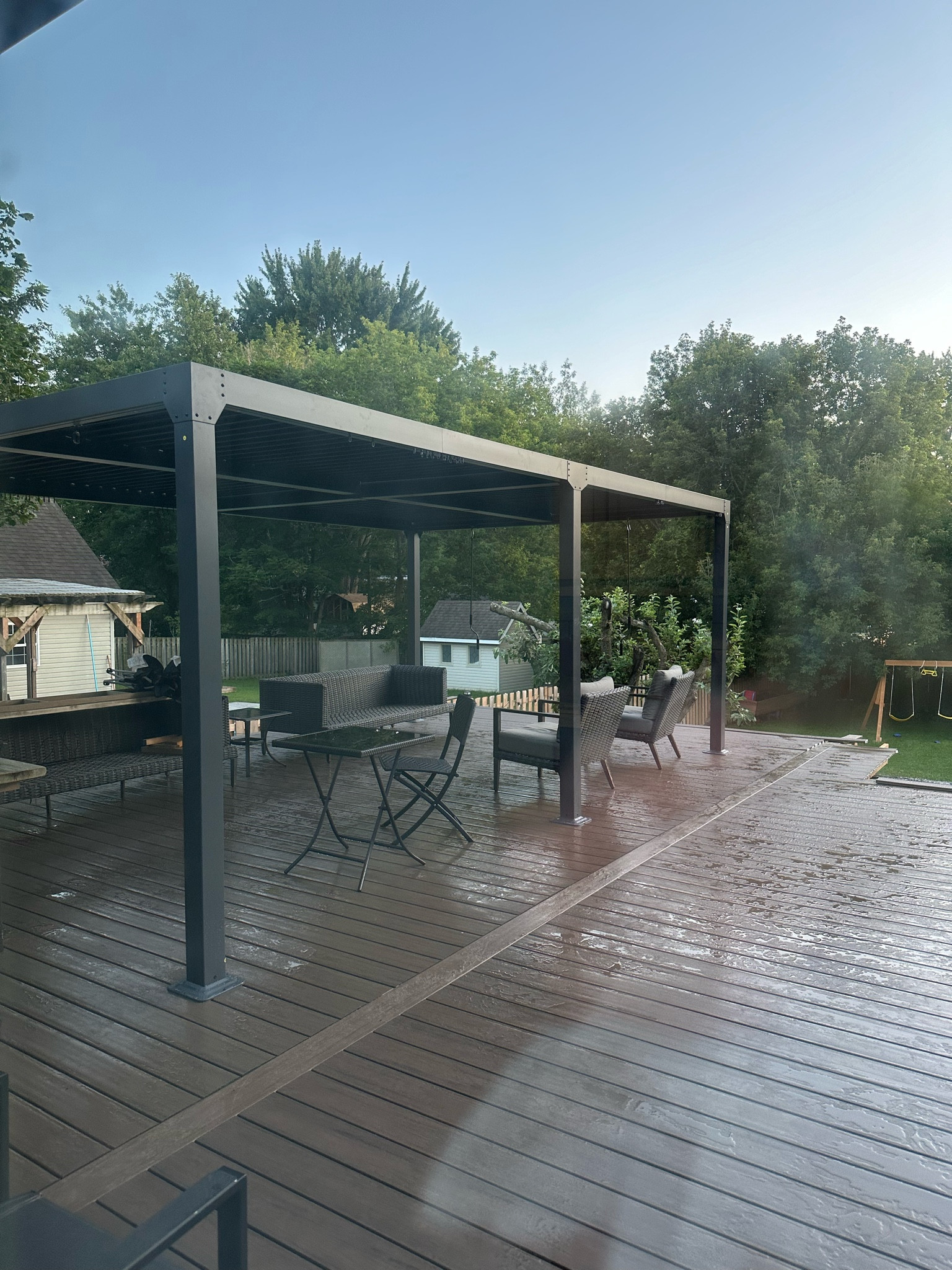 Our new louvered pergola is the best of both worlds! Keeps the rain and sun out when you want, and let's it in when you choose! 

Mine is the 12x20 and is sold out, but my exact one is linked here in 10x20 (on sale!) and other similar ones in other sizes are linked as well! 

Linked to Walmart Canada and Walmart USA

#LTKStyleTip #LTKSaleAlert #LTKHome