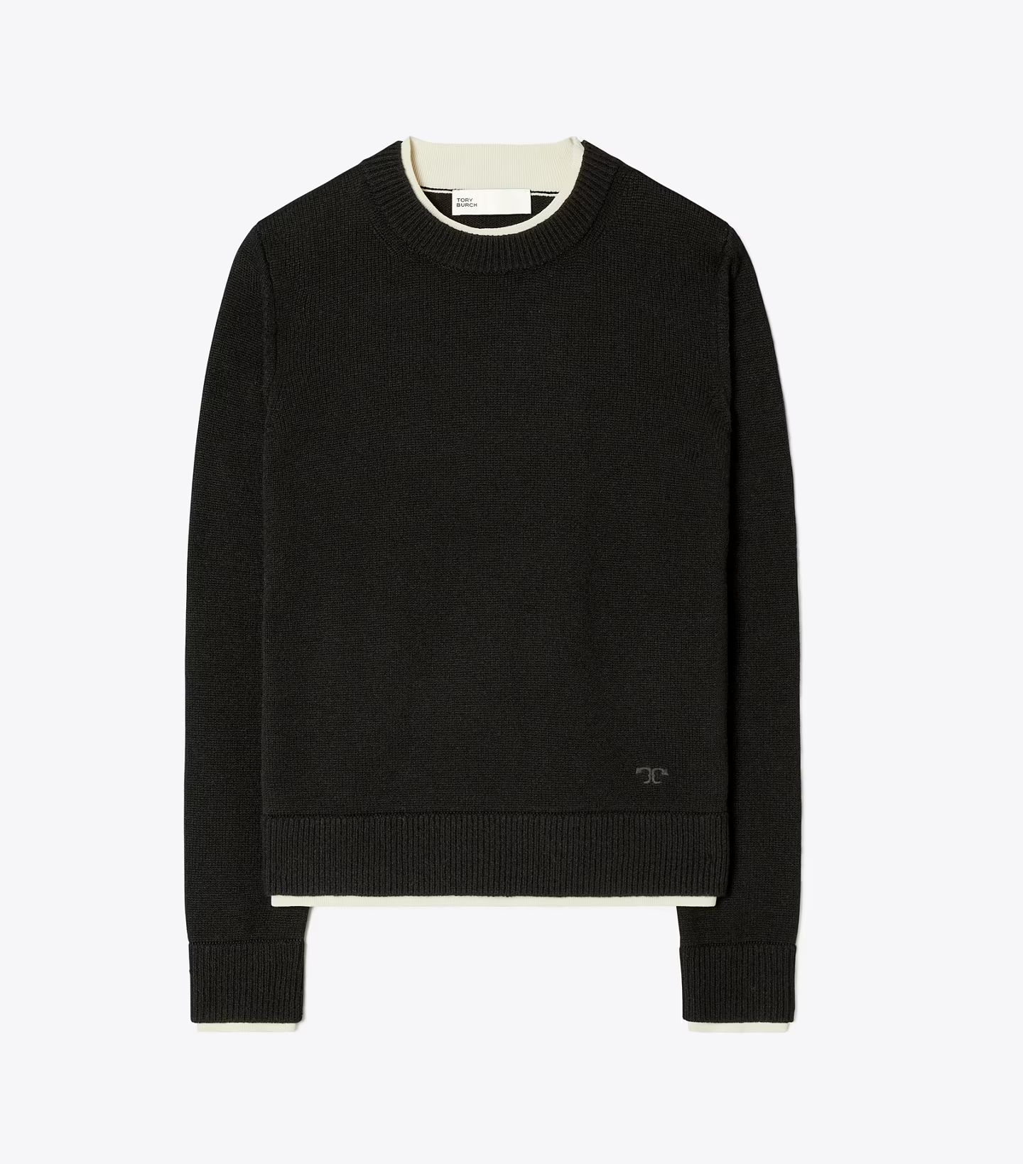 DOUBLE LAYER CASHMERE CREWNECK | Tory Burch (US)