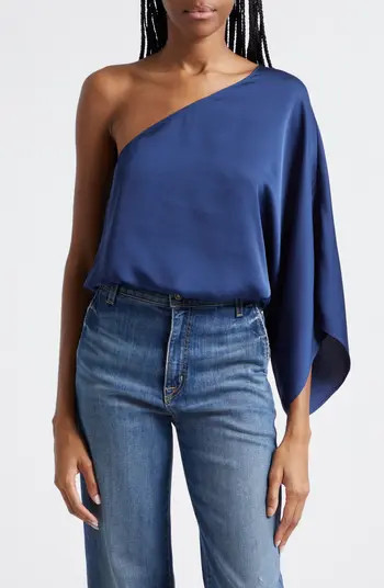 Ramy Brook Gina One-Shoulder Satin Top | Nordstrom | Nordstrom
