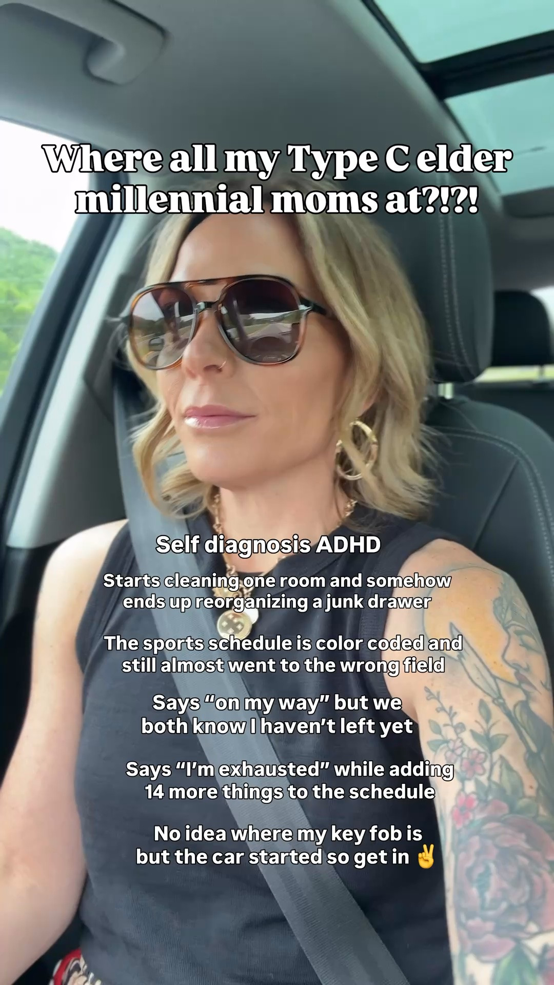 Respectfully… Type C elder millennial moms are just out here surviving on iced coffee, nostalgia, and pure chaos 😂✌️

The sports schedule is color coded.
The unread emails are concerning.
The key fob is missing.
And somehow we’re still making it to baseball in a cute outfit 🤍

If you’ve ever said “on my way” while still in a towel… welcome home 😂

#millennialmom #eldermillennial #sportsmom #adhdmom #momlife #workingmom #boymom #millennialmoms #chaoticgood #baseballmom

#LTKmomlife #LTKstorytime