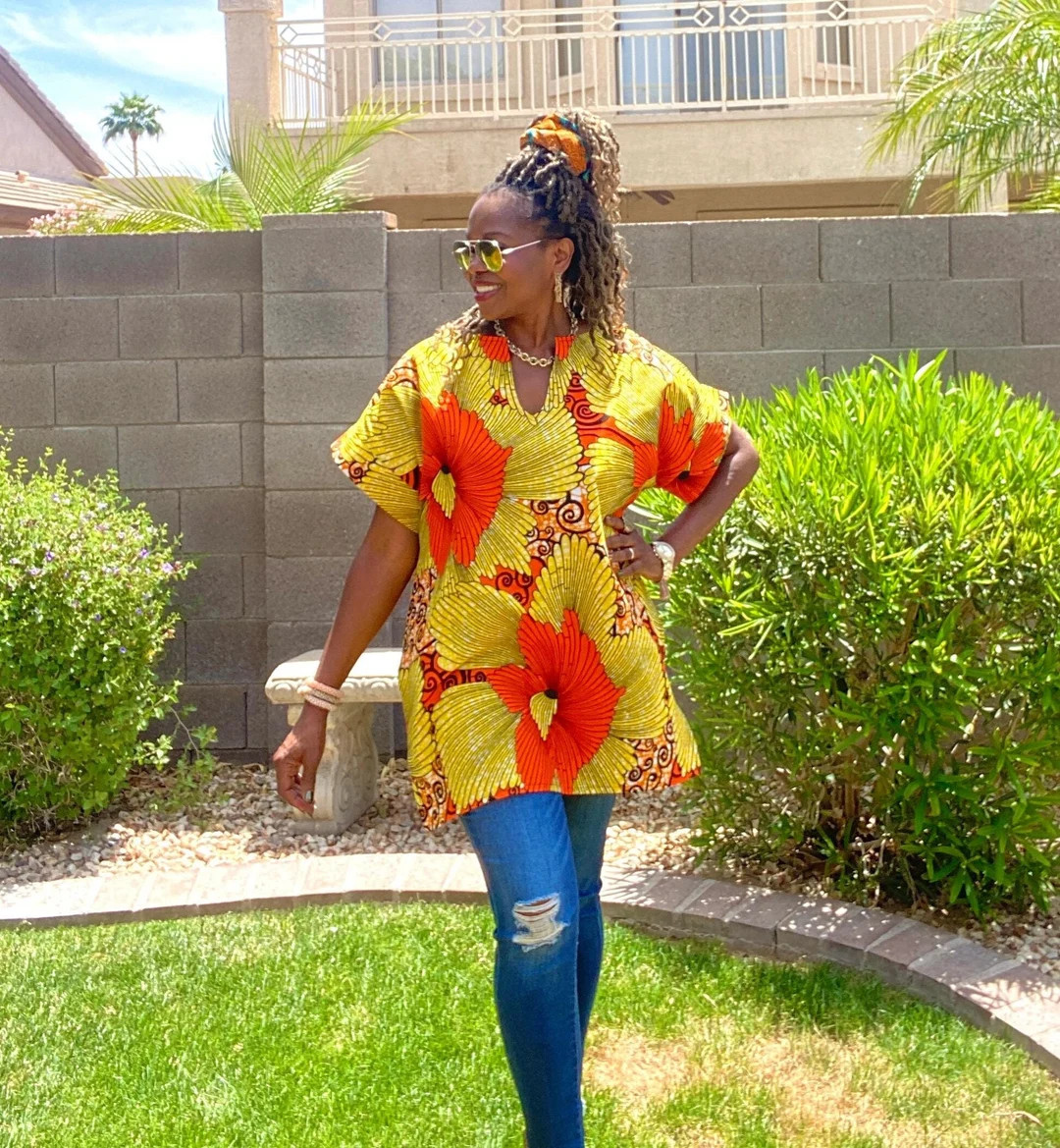 Keru African Tops for Women With Side Slits, Various Colorful Tops,  XS-Plus Sizes | Etsy (US)