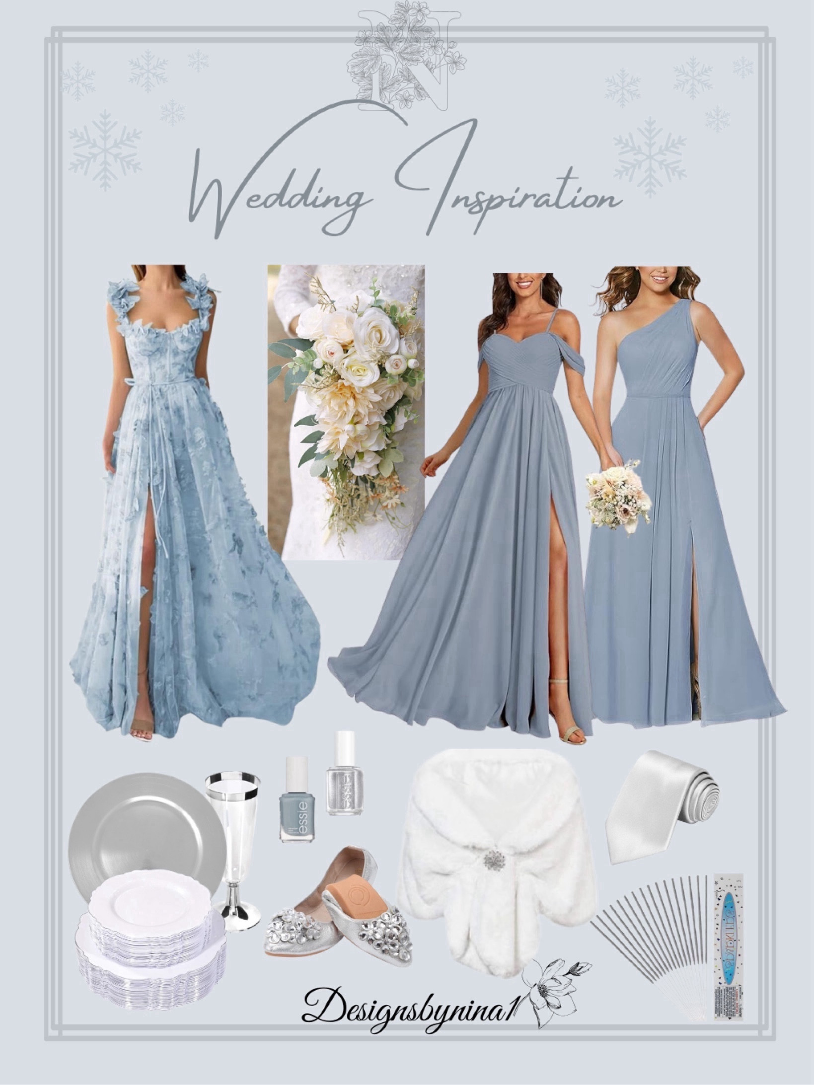 🩵Gorgeous Winter Wedding Inspiration! Gorgeous bridesmaid dresses, groomsmen ties, wedding guest dresses, tabletop, wood flowers: can be used for centerpieces, flower bouquets & boutonnière, cake decorating & more! 🩵Check out my "Wedding Ideas" Collection for more inspo! 

#LTKwedding #LTKstyletip #LTKSeasonal