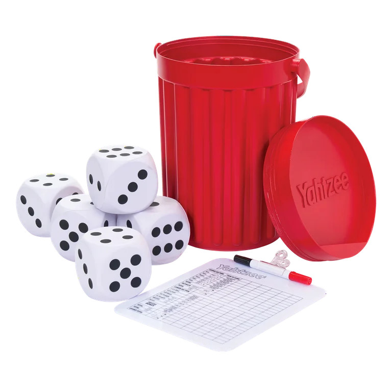 Giant Yahtzee \u2013 5 Giant Foam Dice, Shaker Bucket, and Classic Dry Erase Scorecard with Marke... | Walmart (US)