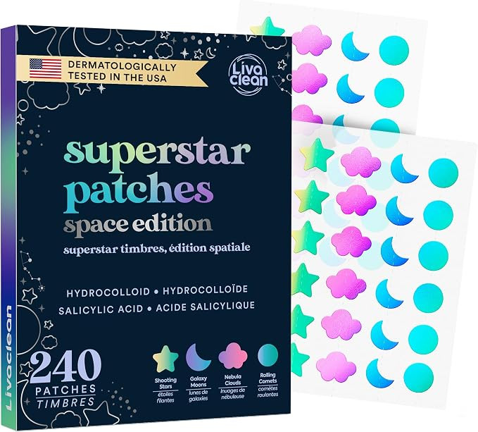 LivaClean 240 CT Superstar Holographic Patches Space Edition - Face Patches, Hydrocolloid Patches... | Amazon (CA)