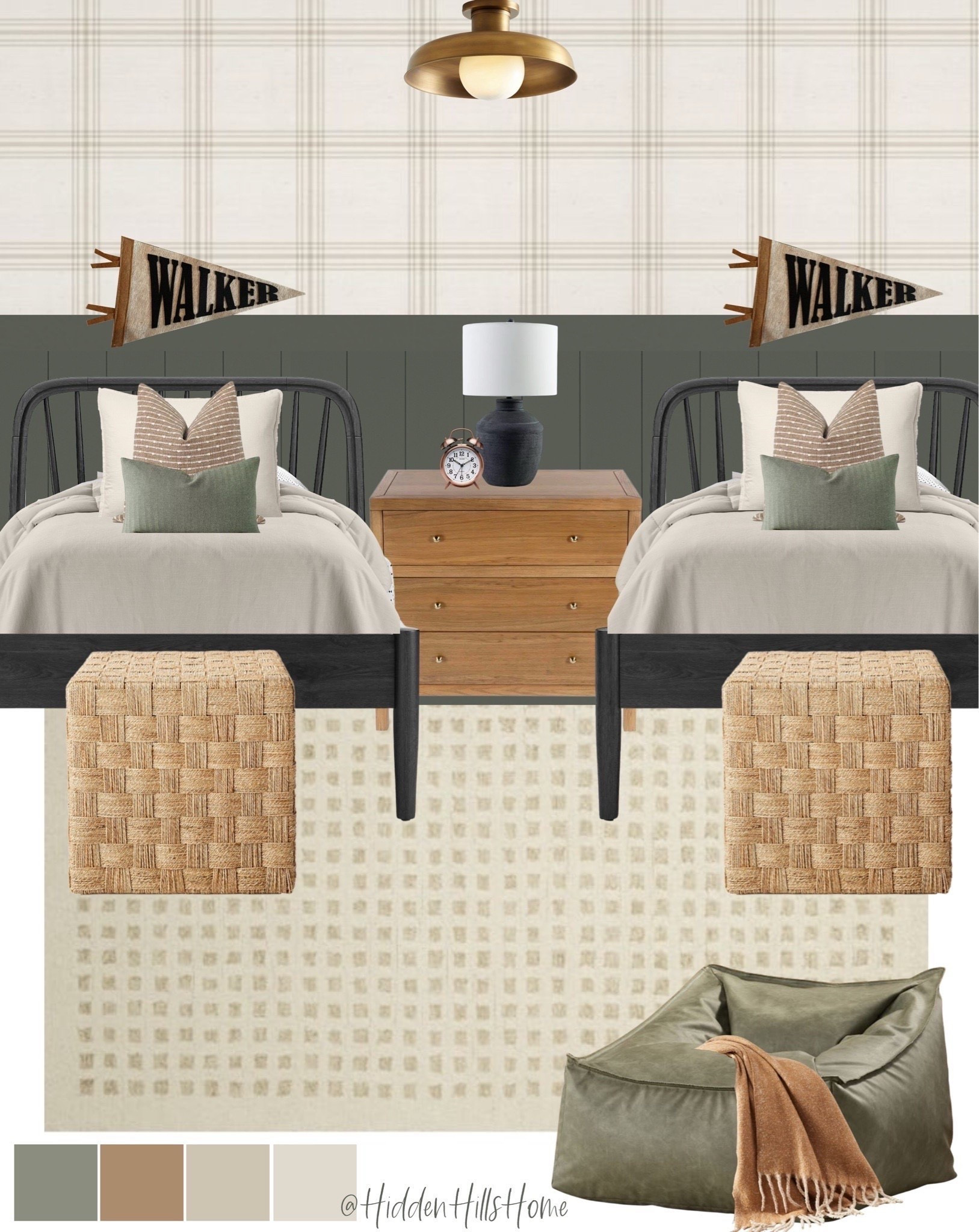 Boys bedroom, shared boys room decor, boys bedroom mood board, home decor, green boys room decor ideas, twin boys bedroom #boysroom

#LTKHome #LTKSaleAlert #LTKKids