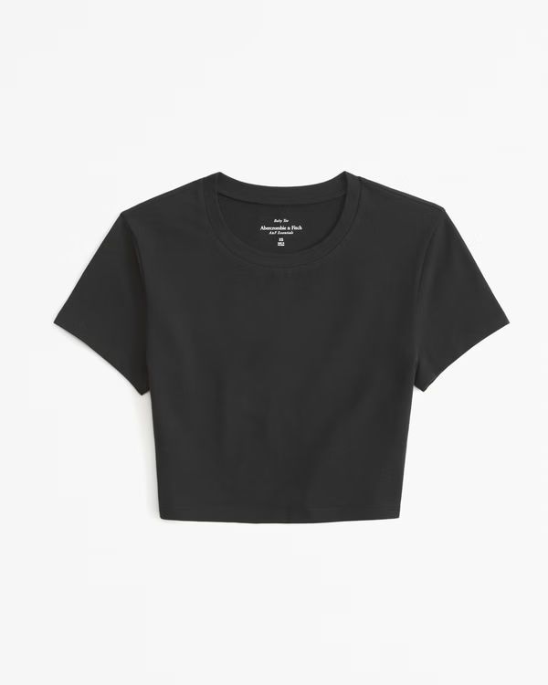 Women's Essential Ultra Cropped Baby Tee | Women's Tops | Abercrombie.com | Abercrombie & Fitch (US)