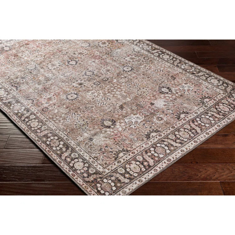 Agalia Oriental Area Rug in Gray/Light Brown | Wayfair North America