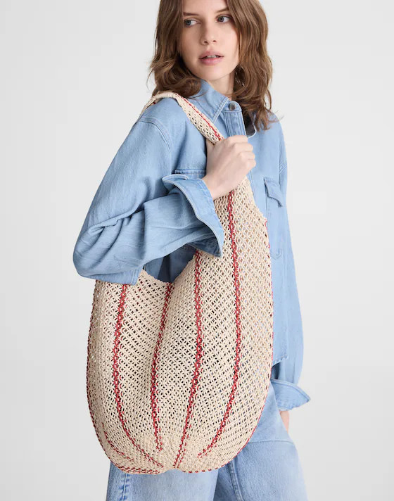 The Curved Crochet Shoulder Bag | Madewell