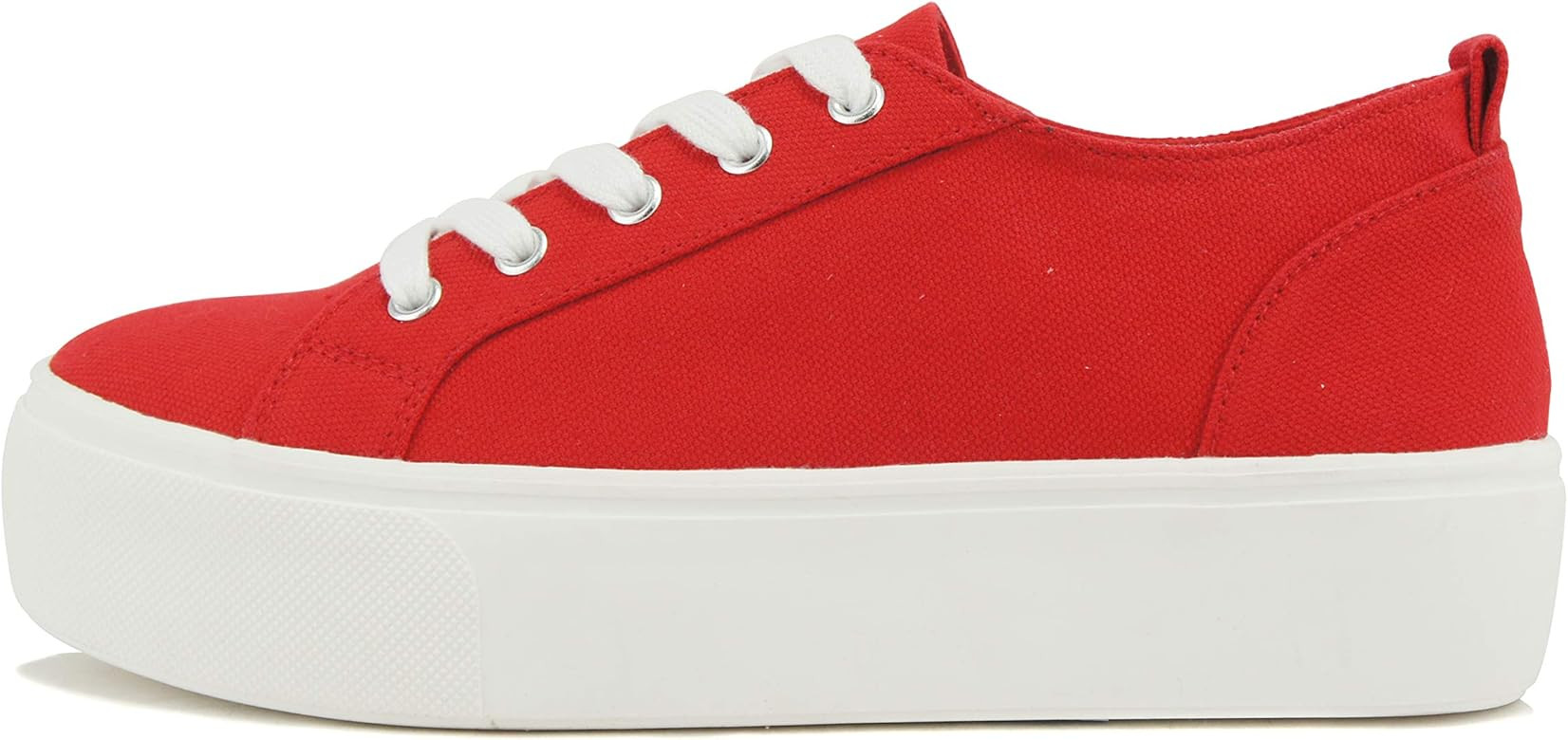 Soda Petal ~ Women Double Deck Bottom Sole Fashion Sneakers with Padded Comfortable Sock | Amazon (US)