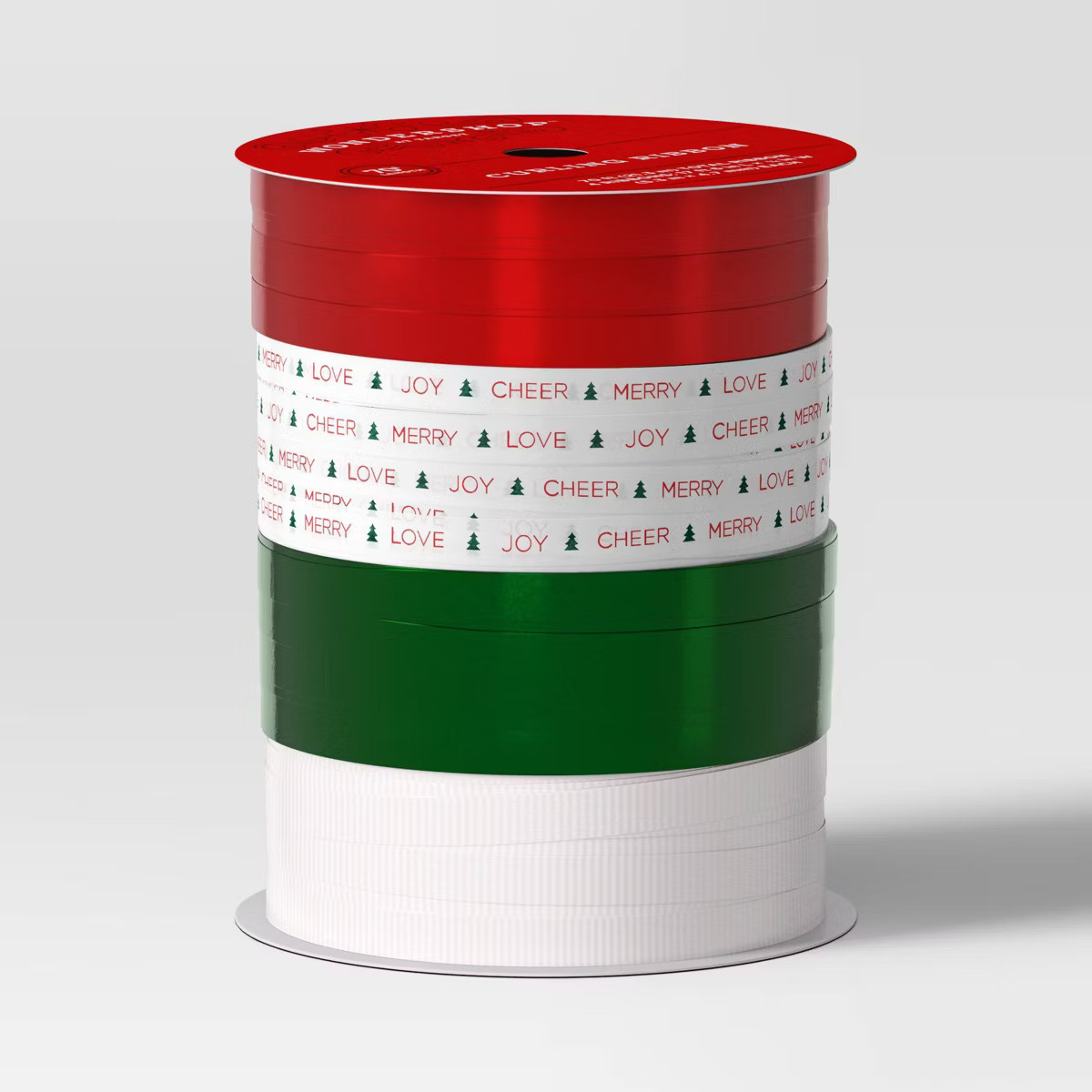 7 End Christmas Curl Ribbon 70' Red/Green/White - Wondershop™ | Target