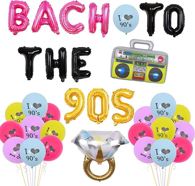 Bach to The 90's Bachelorette Party Decorations, Bach to The 90s Balloons Banner, Retro Radio Boo... | Amazon (US)