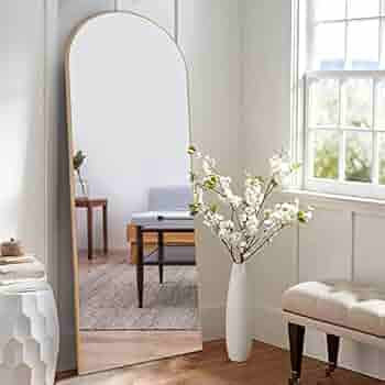 NeuType Arched Full Length Mirror Floor Mirror Wood Frame Modern & Contemporary Full Length Mirro... | Amazon (US)