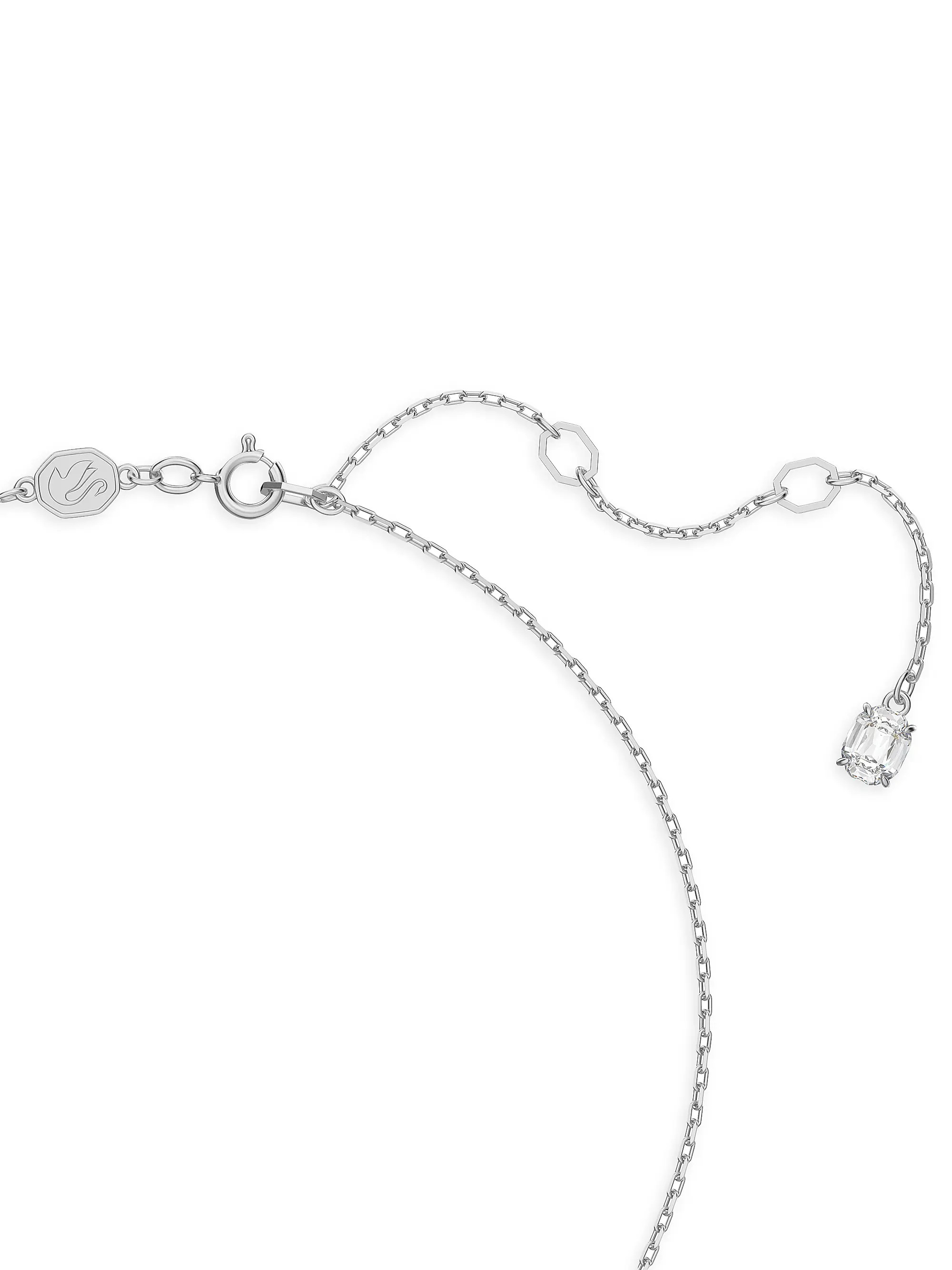 Stilla 2-Piece Rhodium-Plated & Crystal Earring & Necklace Set | Saks Fifth Avenue