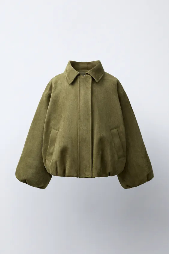 FAUX SUEDE BOMBER JACKET | Zara US