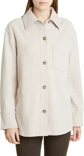 Oversize Cotton Blend Knit Shirt Jacket | Nordstrom
