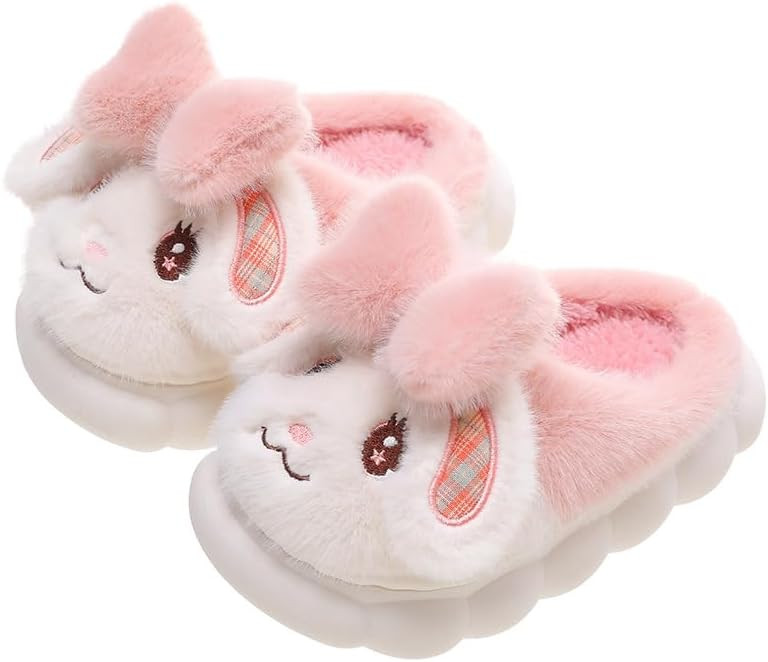 Girls Bunny Slippers for Little Kids Toddler Cute Rabbit House Slippers Plush Warm Home Shoes | Amazon (US)