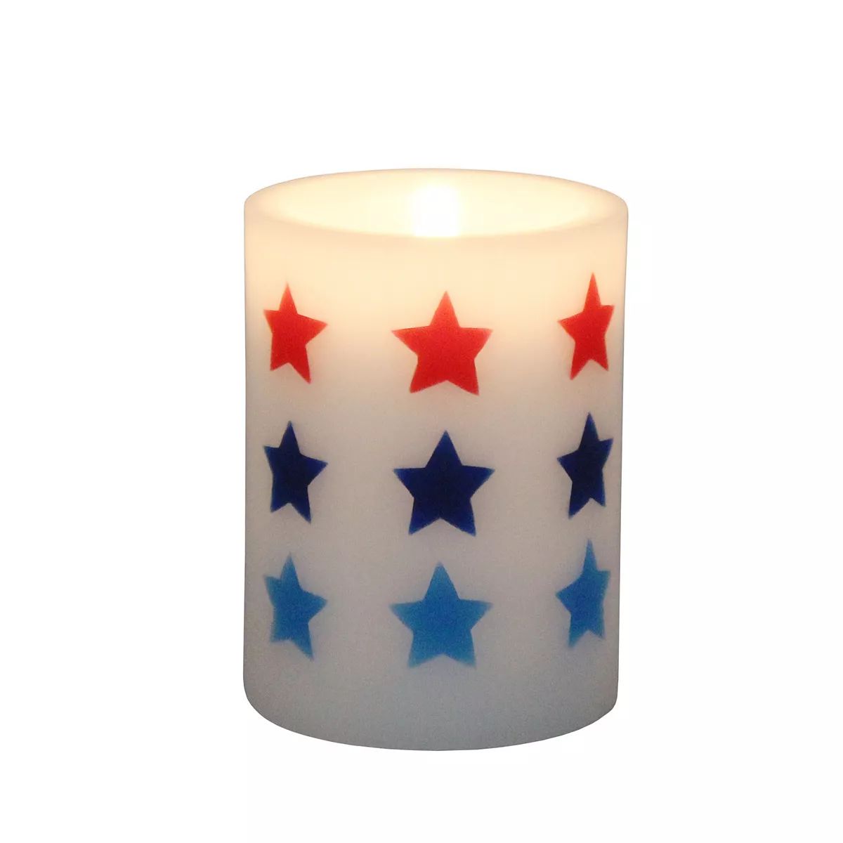 Celebrate Together™ Americana Stars LED 3" x 4" Pillar Candle | Kohl's