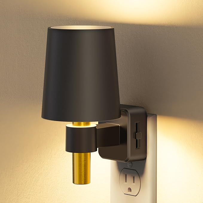 Night Light, Dimmable Night Lights Plug into Wall, Dusk to Dawn Sensor, Soft White 3000K, 0-100LM... | Amazon (US)