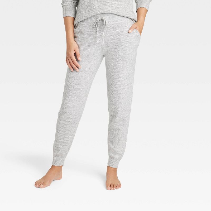 Women&#39;s Sweater Jogger Pants - Stars Above&#8482; Gray XS | Target
