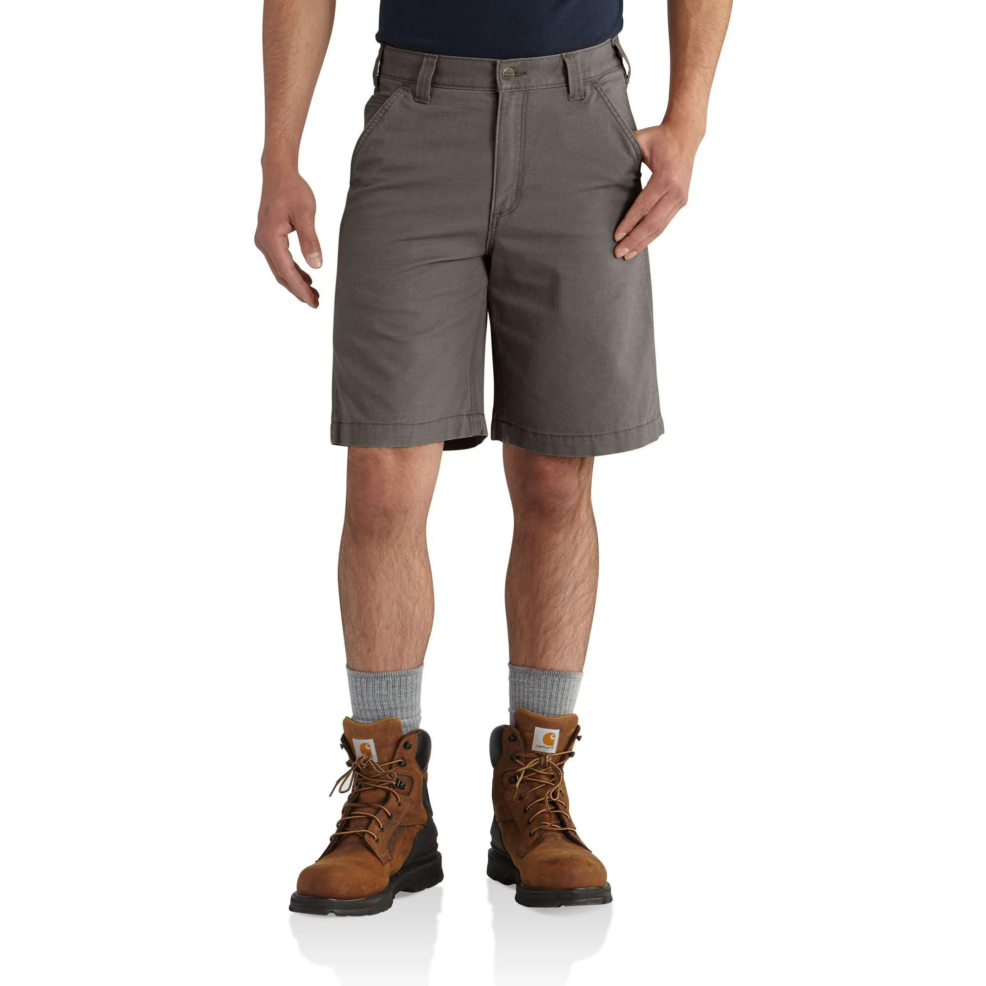 Carhartt Men's Gravel Canvas 10-in Carpenter shorts ( Size: 32 ) in Gray | 102514-039W32 | Lowe's
