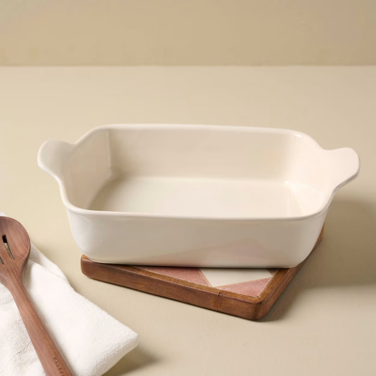 Carmella Checkered Marble Trivet | Magnolia