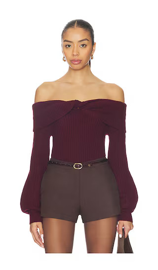 Tilde Sweater in Wine | Revolve Clothing (Global)