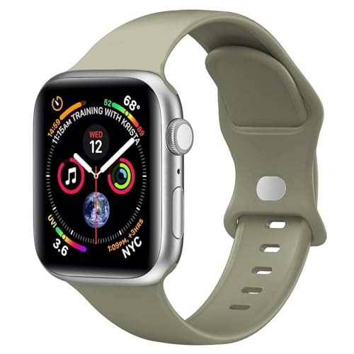 Sport Band Compatible with Apple Watch Bands 40mm 38mm 41mm 42mm 44mm 45mm 49mm for Women Men,Sof... | Amazon (US)