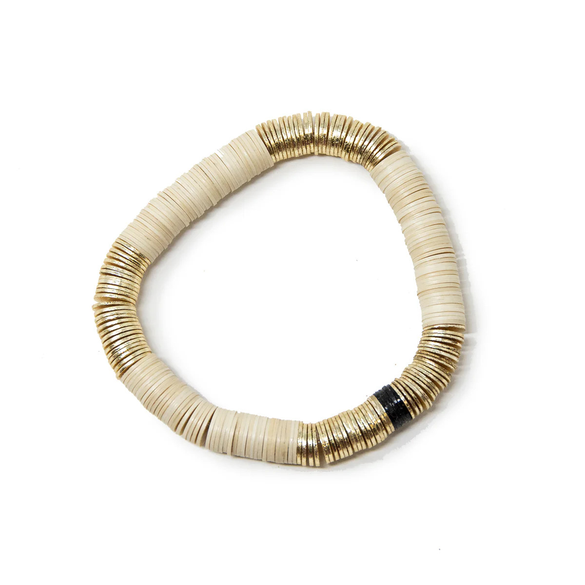 Cream Vinyl Bracelet 8mm | Allie + Bess