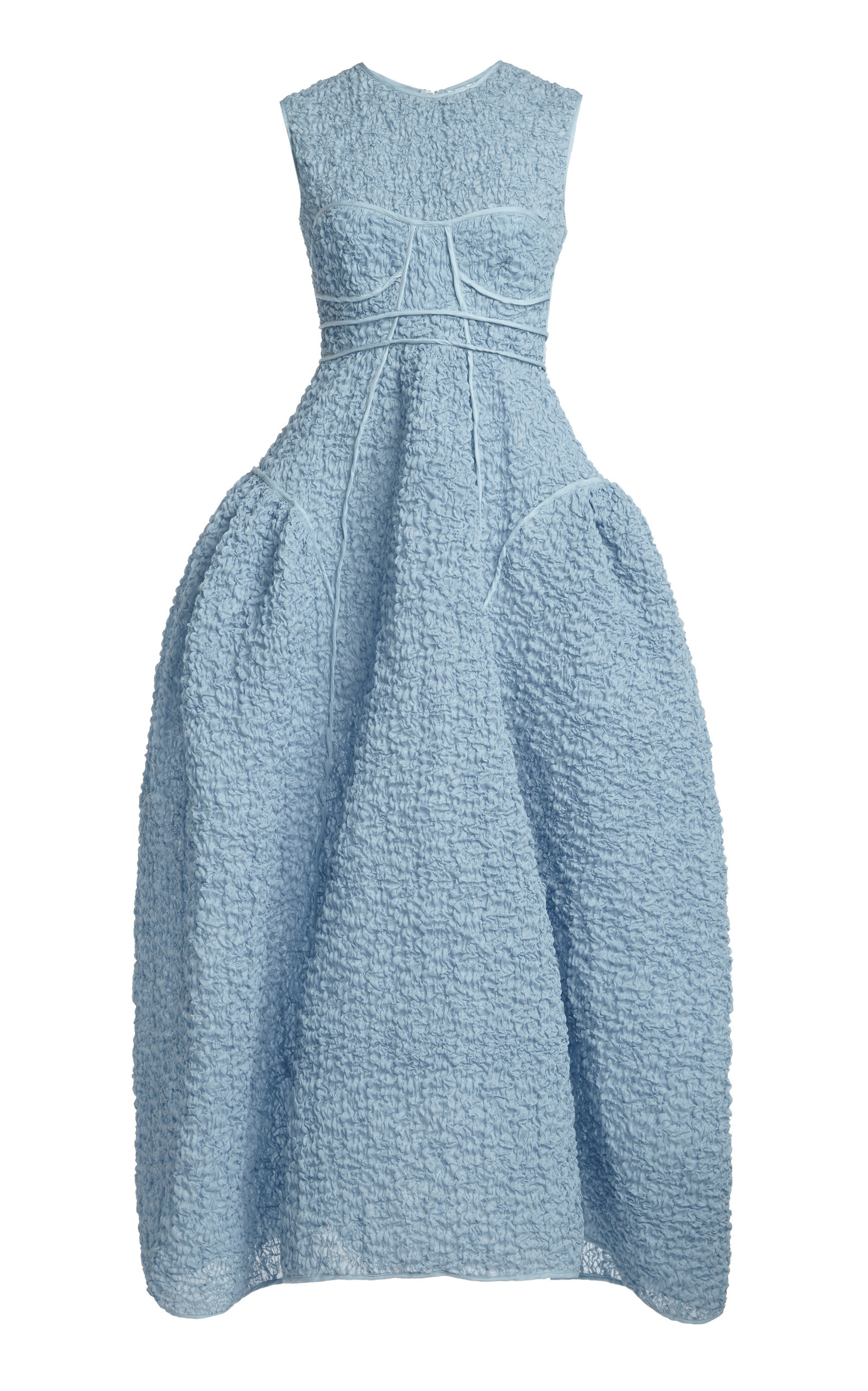 Cecilie Bahnsen Lia Cotton Cloque Bustier Maxi Dress | Moda Operandi (Global)