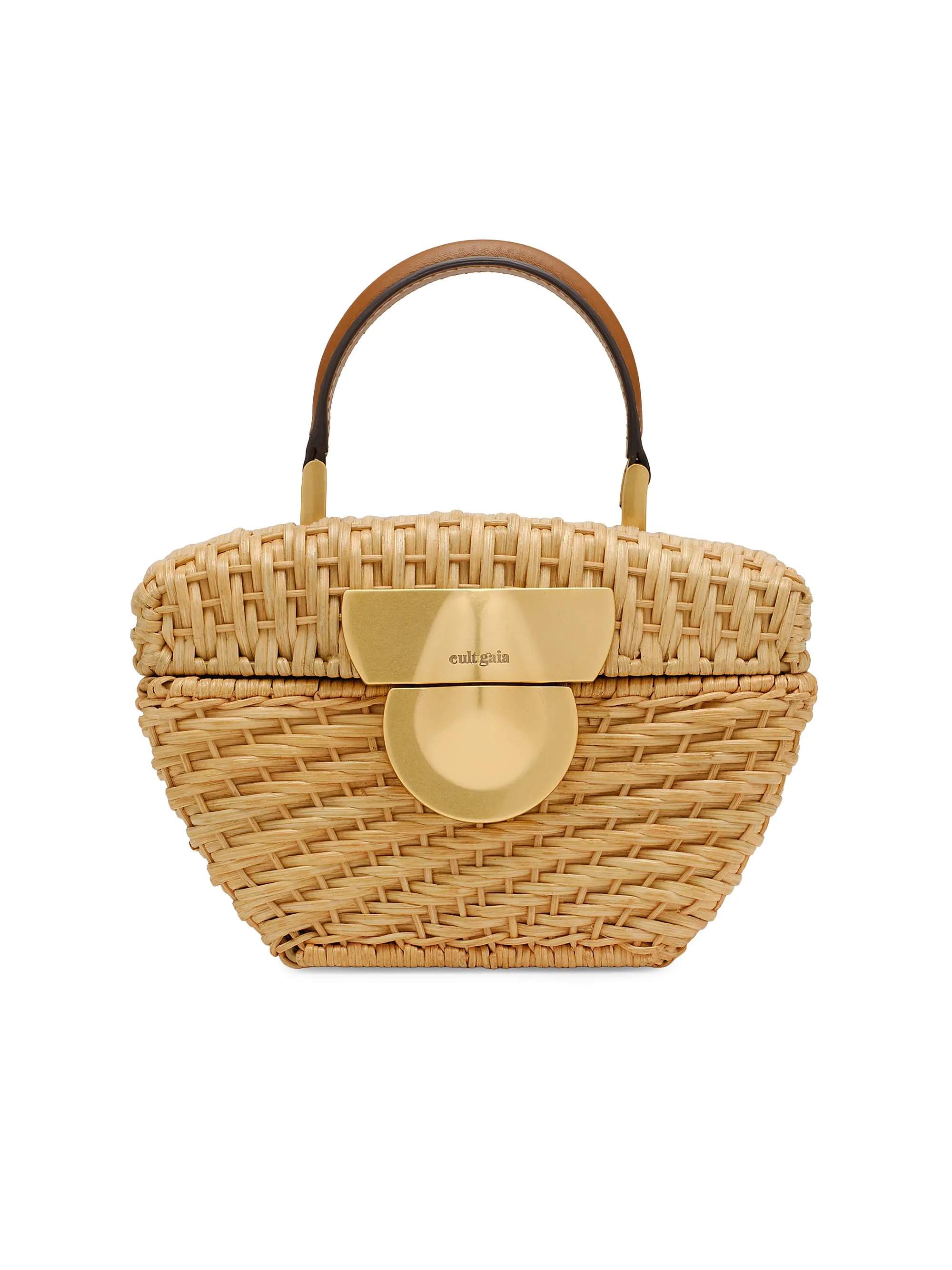 Cult Gaia Tyla Rattan Top Handle Bag | Saks Fifth Avenue | Saks Fifth Avenue