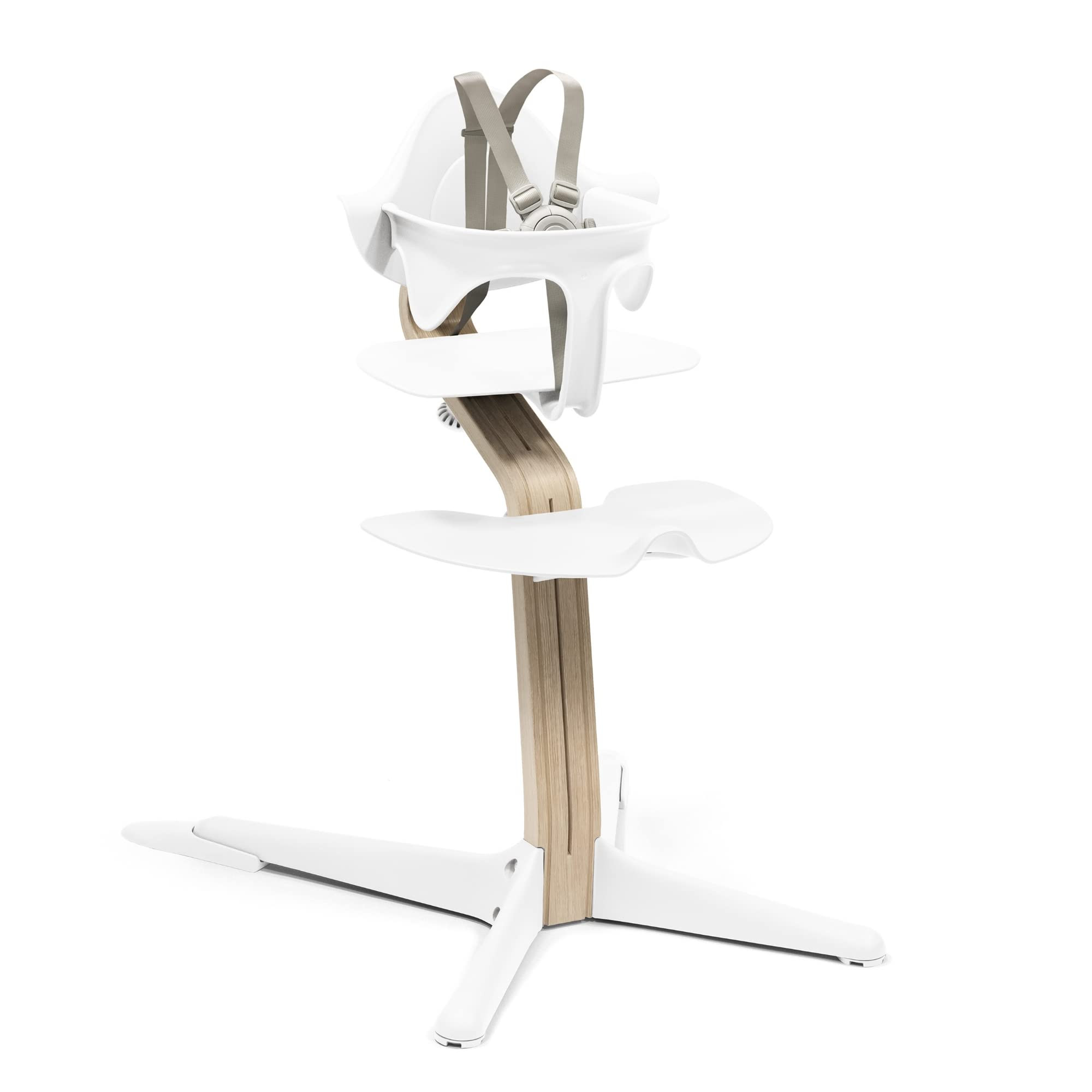 Stokke Nomi High Chair, White/Natural - Inspires Active Sitting - Tool-Free, Seamless Adjustabili... | Amazon (US)