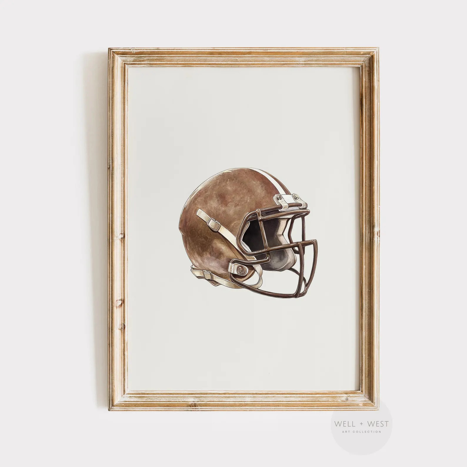 Football Helmet Print | Vintage Style Illustration | Boys Room Printable Art | Office Decor | Nur... | Etsy (US)