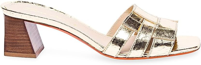 Amazon.com: Santoni, Venere 50MM Metallic Leather Sandals, 36.5 (6.5), Gold : Luxury Stores | Amazon (US)