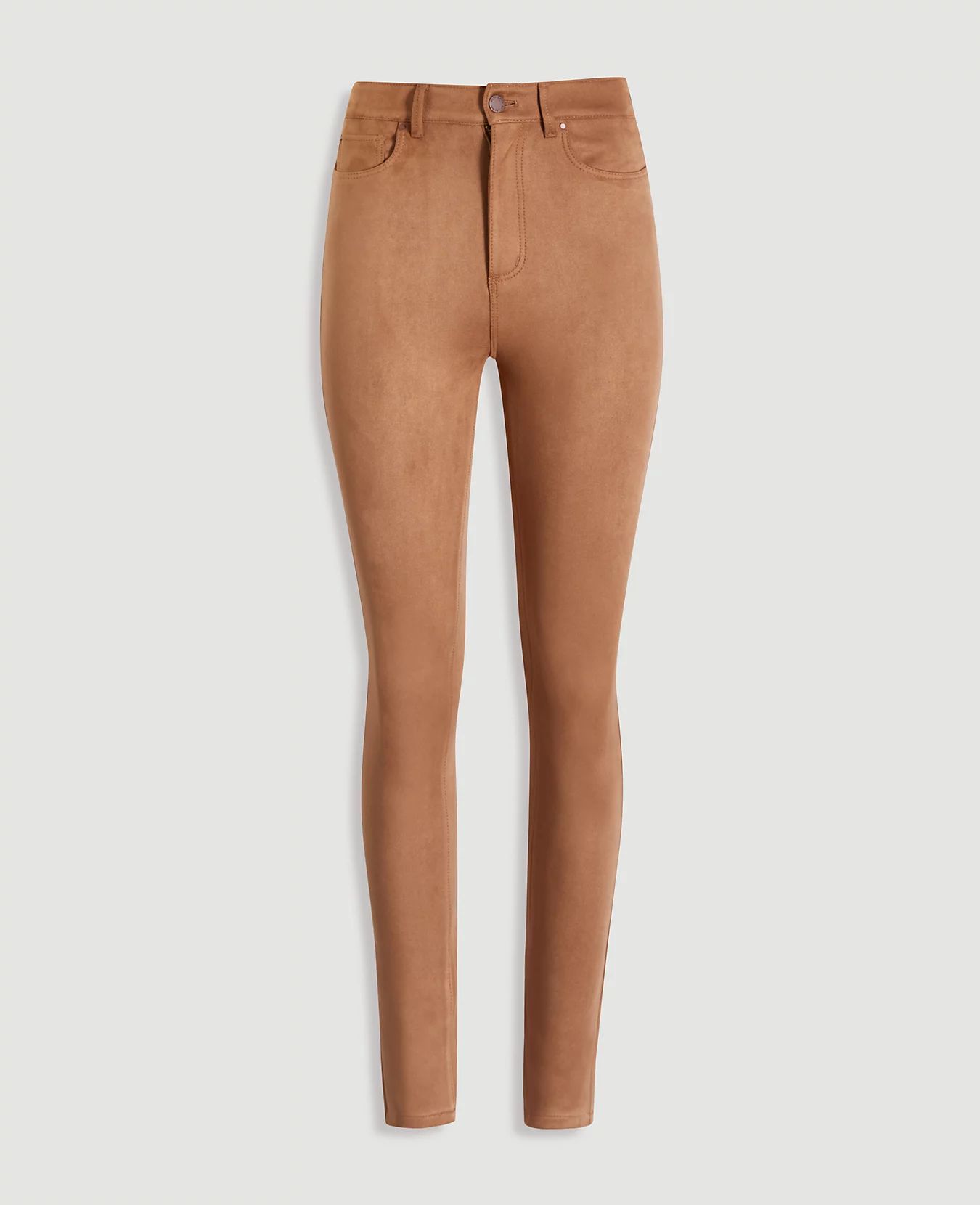 Five Pocket Faux Suede High Rise Skinny Jeans | Ann Taylor | Ann Taylor (US)