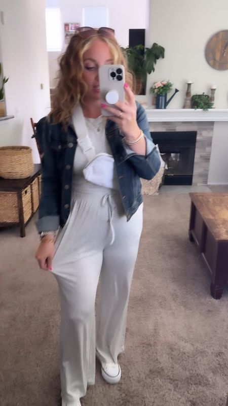 Travel outfit from amazon with a 2 piece loungewear wide leg pant set, denim jacket, white belt bag, and high top sneakers. Everything fits TTS. Pants are a little long, I’m 5’3


// Summer outfits 2024, mom outfit ideas, summer outfit amazon, Amazon outfit ideas, casual outfit ideas, spring outfit inspo, casual fashion, amazon summer fashion, amazon casual outfit, cute casual outfit, outfit inspo, outfits amazon, outfit ideas, amazon shoes, Amazon bag, purse, size 4-6, casual summer outfits, casual outfit ideas everyday, summer fashion under $50 #ltkfindsunder100 

#LTKStyleTip #LTKTravel #LTKFindsUnder50