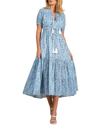 Elan Peasant Midi Dress Back to results -  Women - Bloomingdale's | Bloomingdale's (CA)