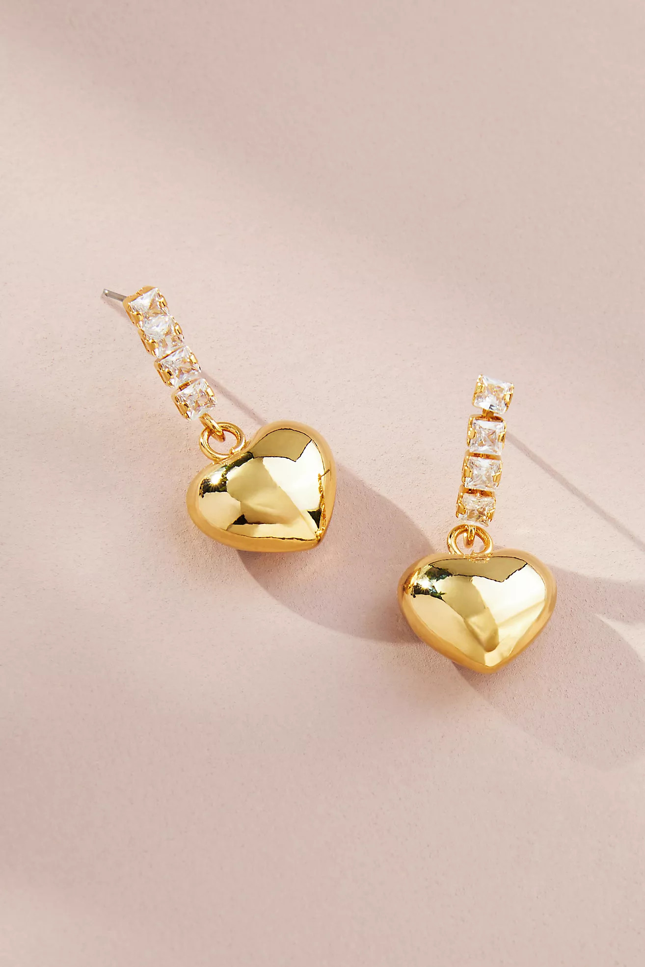 Crystal Stone Heart Drop Earrings | Anthropologie (US)