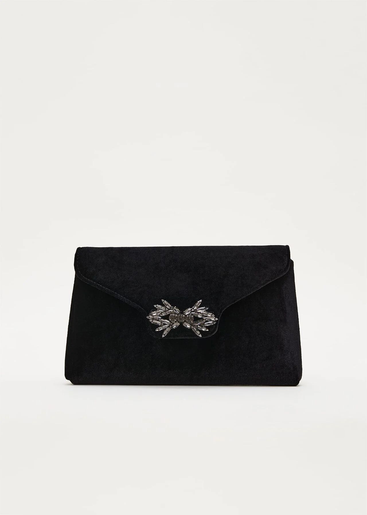 Jewel Front Velvet Clutch Bag | Phase Eight (UK)